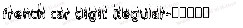 french car digit Regular字体转换